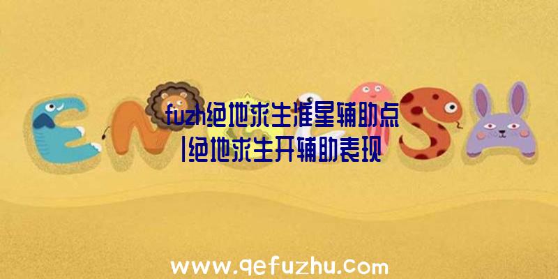 「fuzh绝地求生准星辅助点」|绝地求生开辅助表现